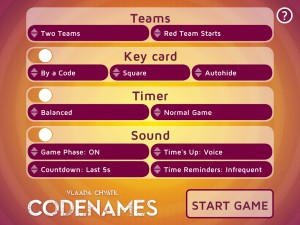 Codenames App - Home